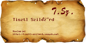 Tisztl Szilárd névjegykártya